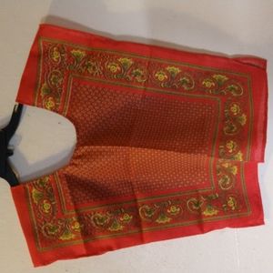 Red handkerchief blouse size M.